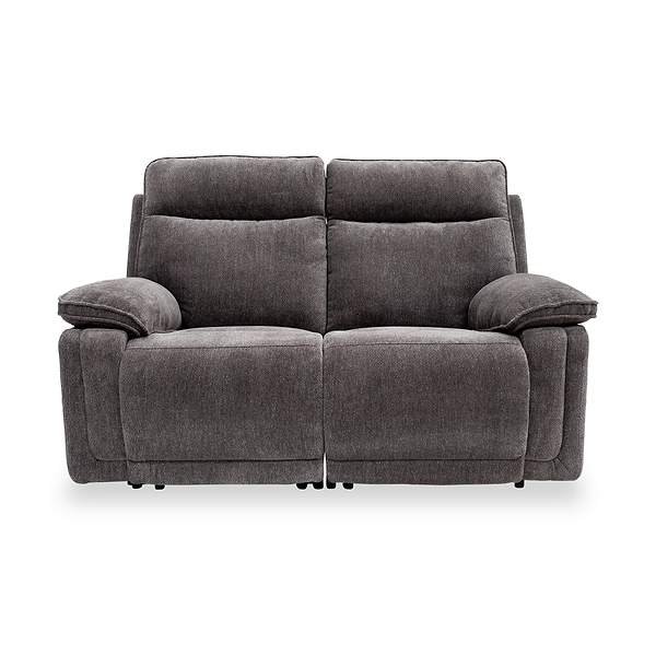 Adrian Soft Touch Fabric 2 Seater Power Recliner Sofa