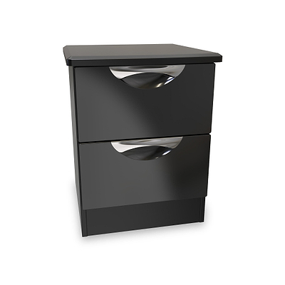 Beckett Gloss 2 Drawer Bedside Cabinet