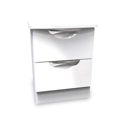 Beckett Gloss 2 Drawer Bedside Cabinet