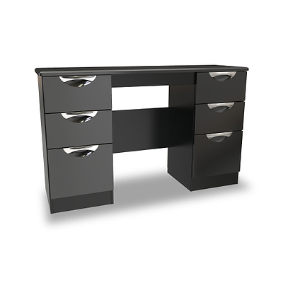 Beckett Gloss 6 Drawer Storage Desk