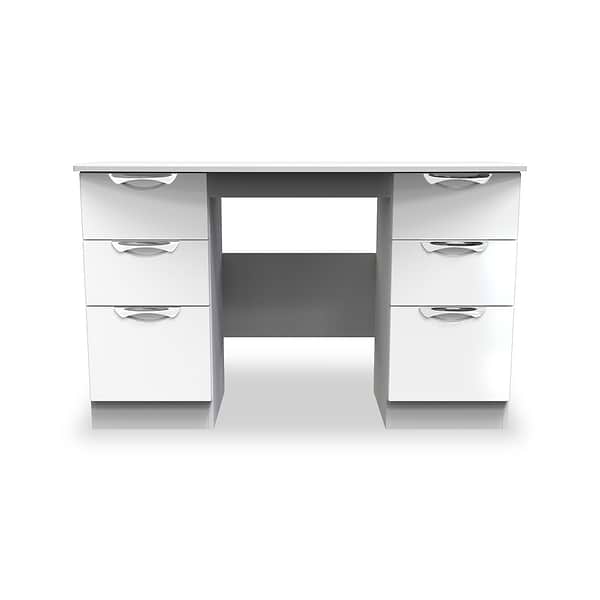 Beckett Gloss 6 Drawer Storage Desk