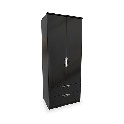 Beckett Gloss 2 Door 2 Drawer Wardrobe