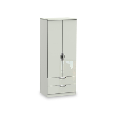 Beckett Gloss 2 Door 2 Drawer Wardrobe