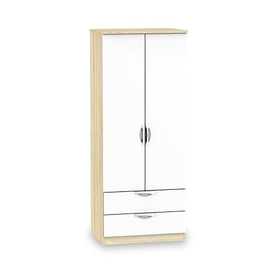 Beckett Gloss 2 Door 2 Drawer Wardrobe