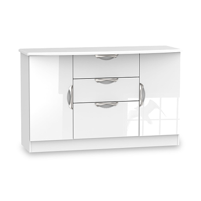 Beckett Gloss 2 Door 3 Drawer Sideboard