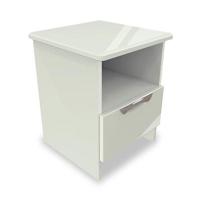 Beckett Gloss 1 Drawer with Open Shelf Lamp Table