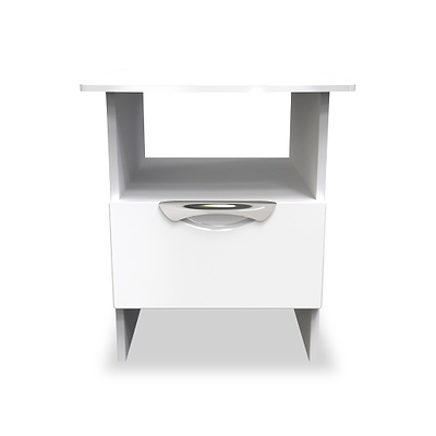 Beckett Gloss 1 Drawer with Open Shelf Lamp Table