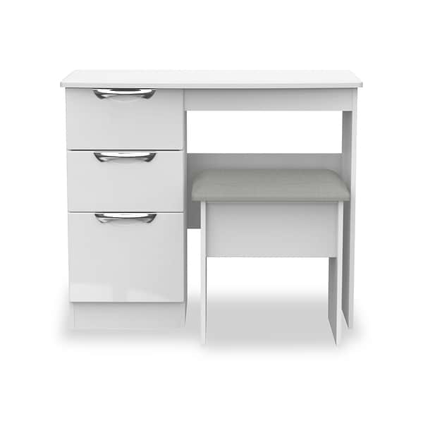 Beckett Gloss Dressing Table with Stool