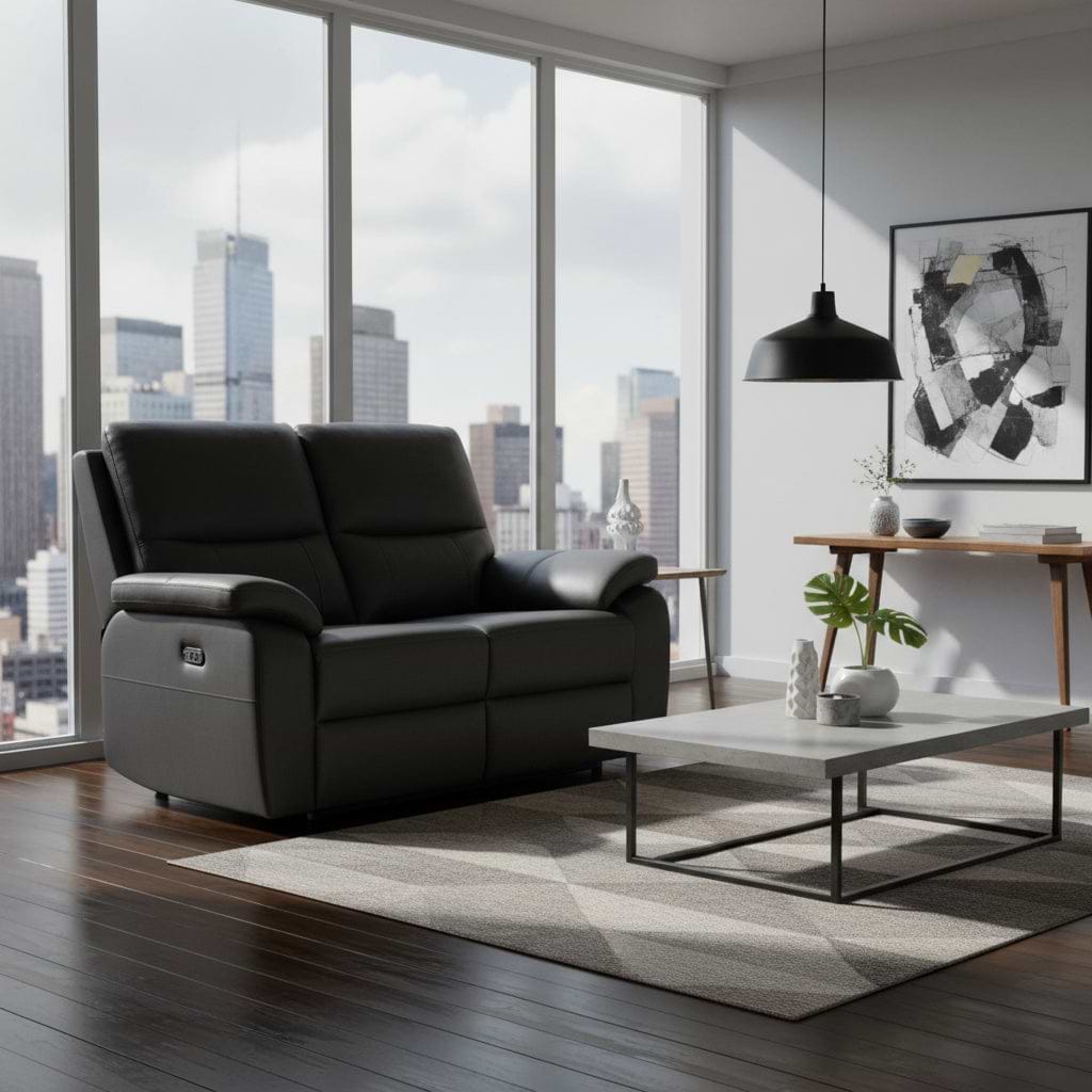 Oxley Leather 2 Seater Power Recliner