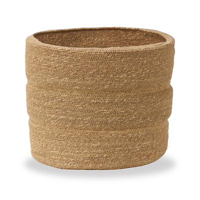 Seagrass Natural Ribbed Basket