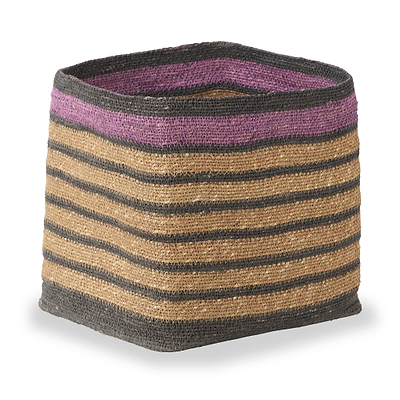 Seagrass Stripe Square Basket