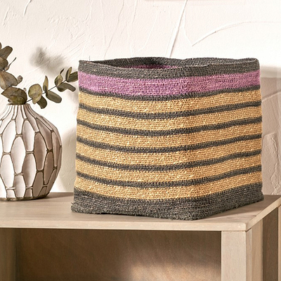 Seagrass Stripe Square Basket