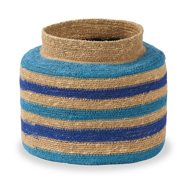 Seagrass Stripe Round Basket