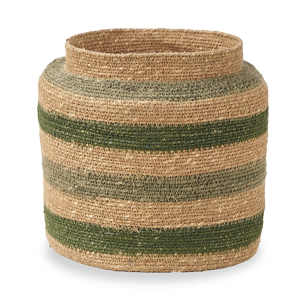 Seagrass Stripe Round Basket