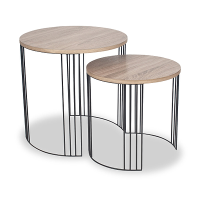 Atri Oak Wood Effect Nest of Tables