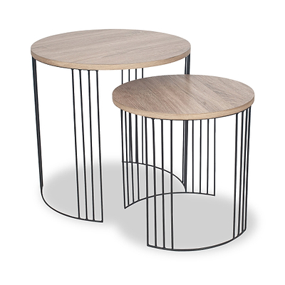 Atri Oak Wood Effect Nest of Tables