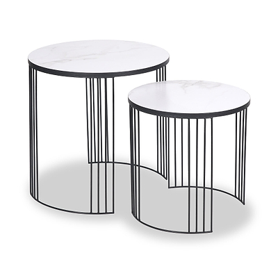 Atri Marble Effect Nest of Tables