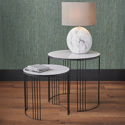 Atri Marble Effect Nest of Tables