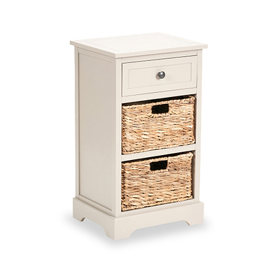 Devonshire Pine Bedside Table with Baskets
