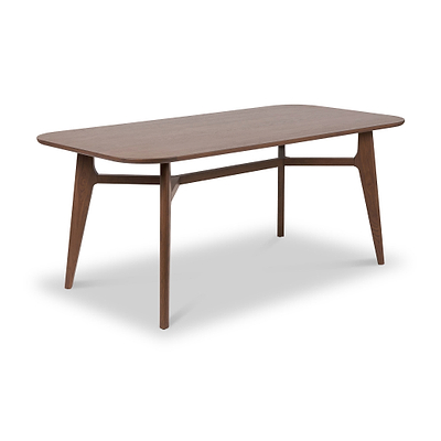 Elias Dark Ash Retro 180cm Dining Table