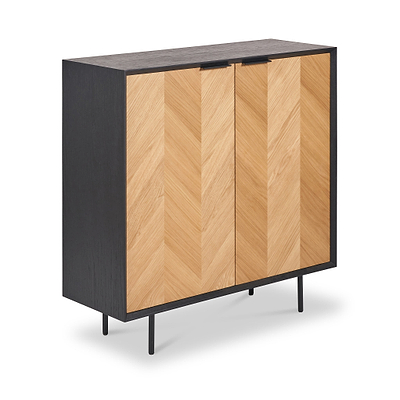 Hailee Oak and Pine 2 Door Cabinet
