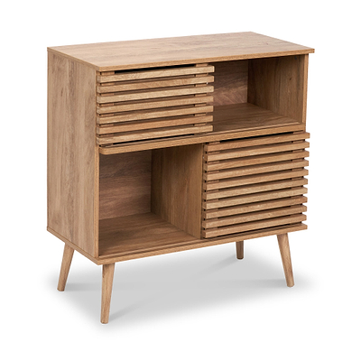 Larvik Slatted Eucalyptus Display Cabinet