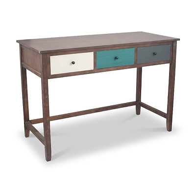 Loft Pine 3 Drawer Desk