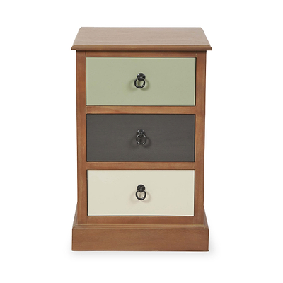 Loft Pine 3 Drawer Bedside Table