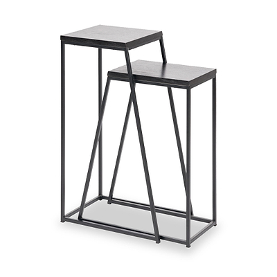 Mashiko Black Ash Effect Side Tables