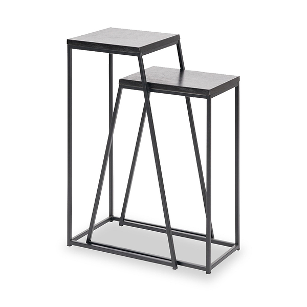 Mashiko Black Ash Effect Side Tables