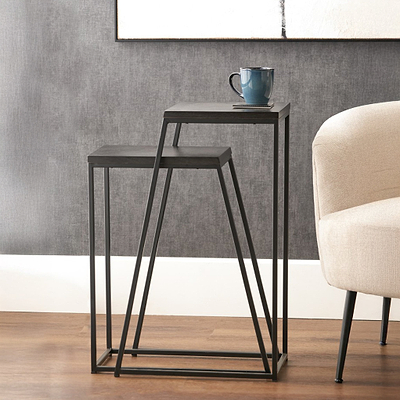 Mashiko Black Ash Effect Side Tables