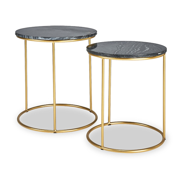 Milly Marble Top Round Side Tables