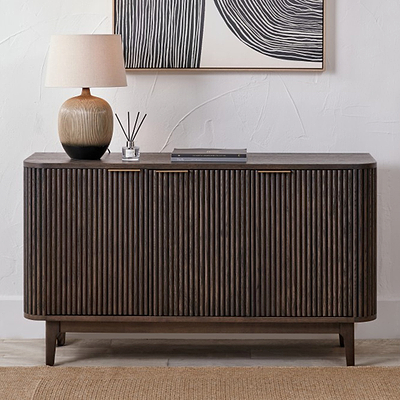 Raie Fluted Oak and Pine Large Sideboard