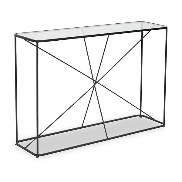 Roxy Glass Top Console Table