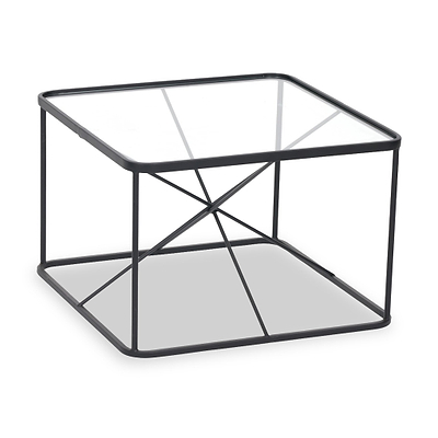 Roxy Glass Top Square Coffee Table