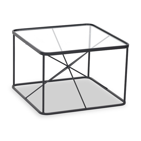 Roxy Glass Top Square Coffee Table