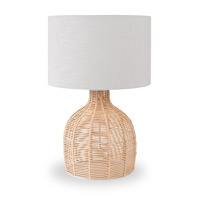 Caswell Natural Rattan Cloche Table Lamp