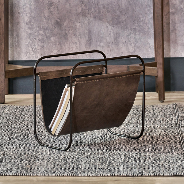 Eliseo Leather Magazine Rack