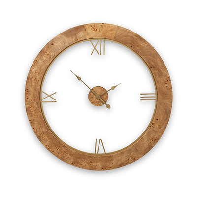 Newborough Burr Wood Effect Wall Clock