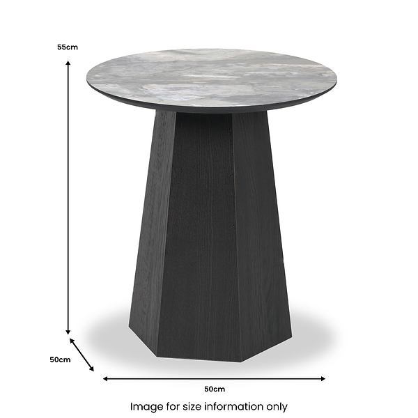Myana Marble Effect Side Table