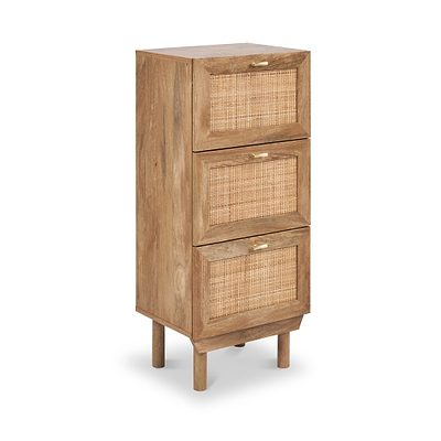 Henrik Natural Rattan 3 Drawer Chest