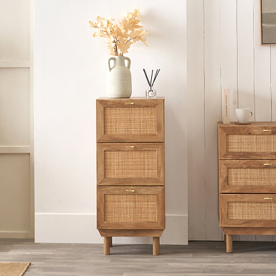 Henrik Natural Rattan 3 Drawer Chest
