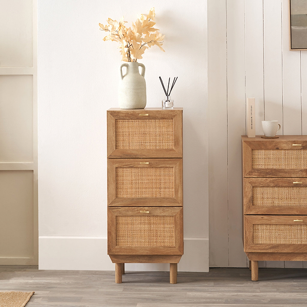 Henrik Natural Rattan 3 Drawer Chest