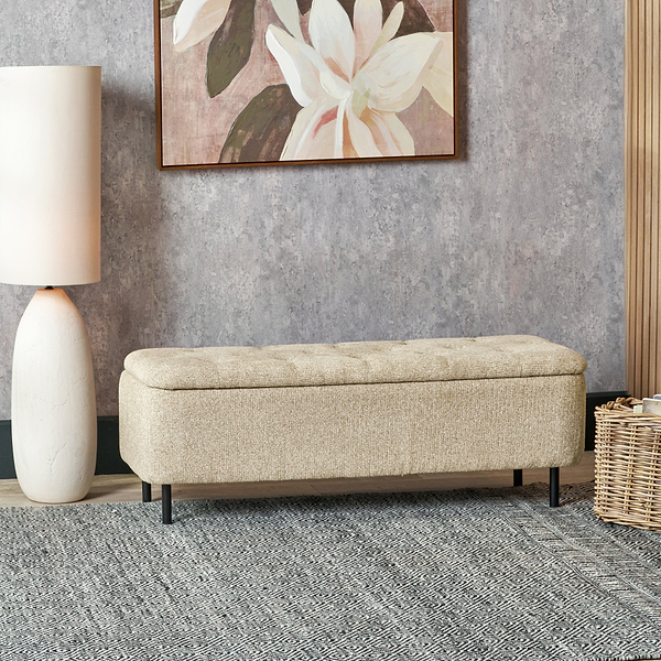 Else Buttoned Storage Ottoman