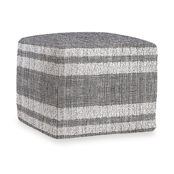 Highclere Indoor & Outdoor Stripe Design Pouffe