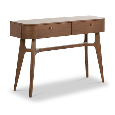 Elias Dark Ash 2 Drawer Console Table