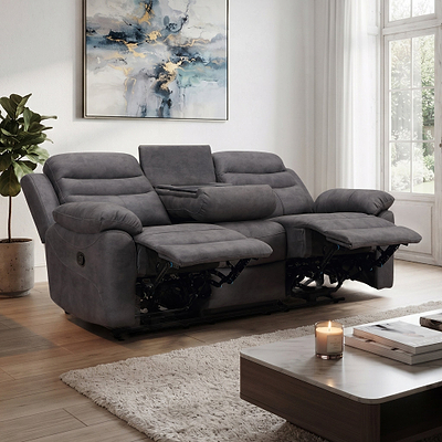 Conway Reclining 3 Seater Sofa with Drop Down Table