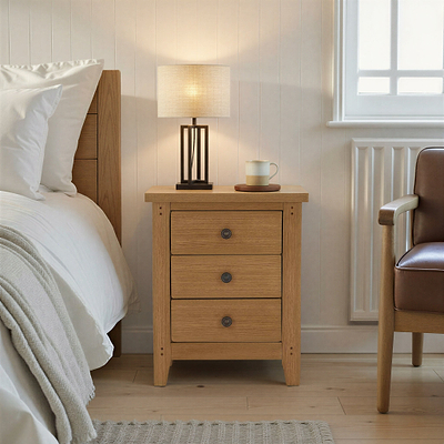 Broadway Oak Bedside Table