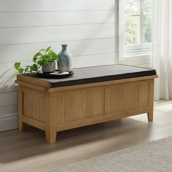 Broadway Oak Storage Bench
