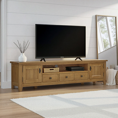 Broadway Oak 210cm TV Unit